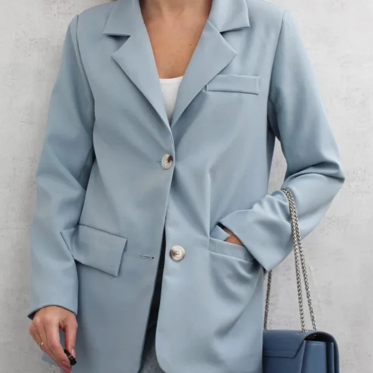 Spring Blazer Women Casual Loose Coat Long Sleeved Top Elegant Jackets Outwear for Office Lady Women Official Clothing