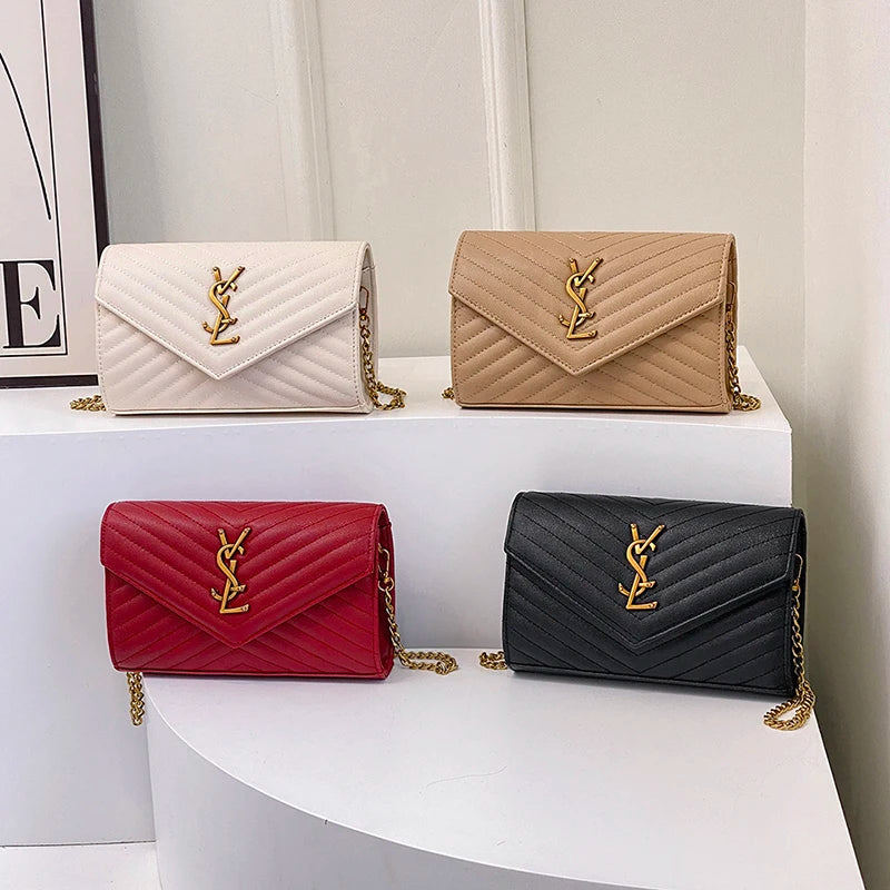 Luxury women's chain strap shoulder bag, elegant women's crossbody bag, casual travel women's handbag