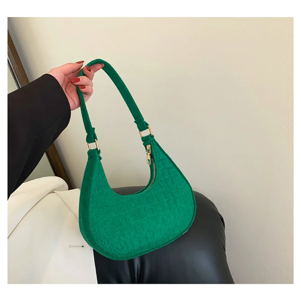 Fashion Crossbody Bag For Women All-Match Shoulder Bag Pu Leather Crocodile Pattern Messenger Bag Mini Square Tote Bag 2024 green