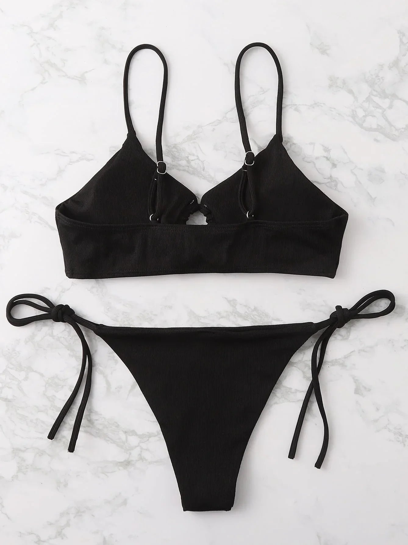Sexy Bikini Plain Woman Summer Swimsuit Swimwear Women`s Feminine Bikinis Sets 2 Pieces Swimming Beachwear for Bathing Suit