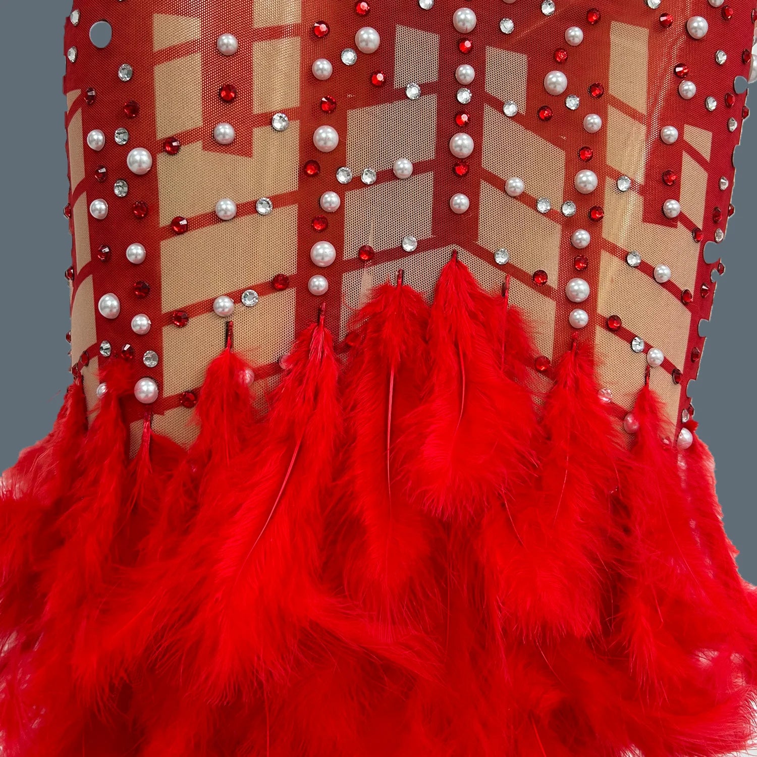 Shine Rhinestone Pearls Full Evening Dress for Women Party Drag Queen Club Birthday Special Sexy Dress Cocktail Prom Liantiyumao