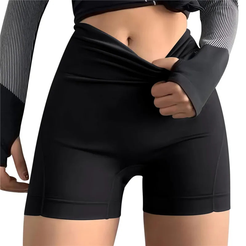 Woman Gym Outfits Fashion Seamless Sporty Jumpsuit With Flare Pants One Piece Yoga Dance Jumpsuit Female Fitness Sport Overalls Black Shorts