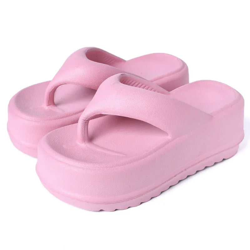 Summer Flat Slippers Women Leather Black White Flops Thick Sole Mules Casual Comfort Slides Woman