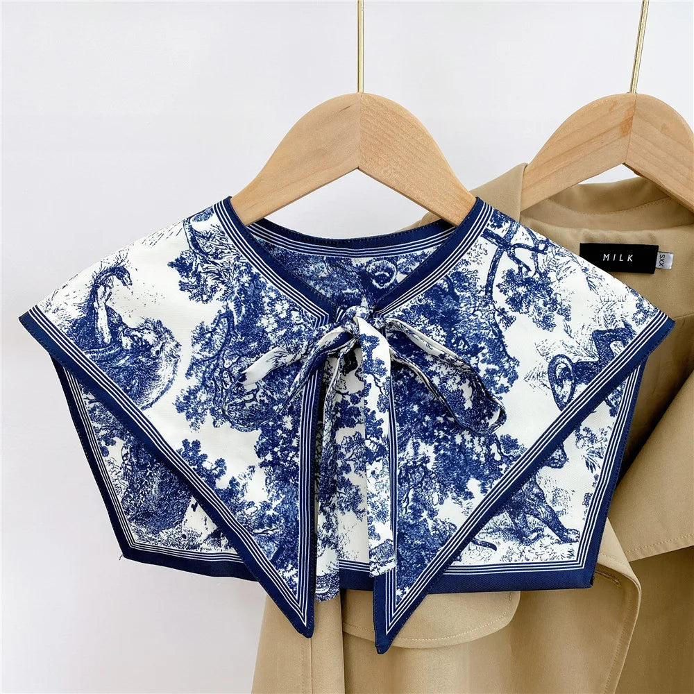 Capes New Style Shoulder Scarf Shawl Women False Collar Air Conditioning Room Shawl Decoration With Knotted Scarf Cloak 13 One Size