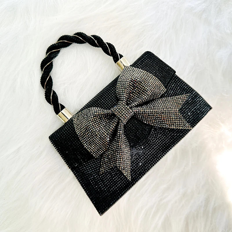 Bow Bag Purse For Womens Luxury Designer Handbag Elegant And Versatile Evening Party Bags Purse For Womens Luxury Rhinestone Bag