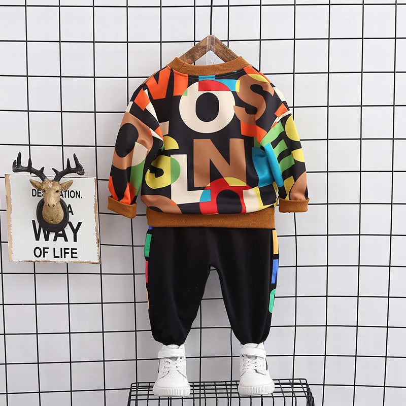 Spring Autumn Baby Girl Clothes Boys Outfits Children Casual T-Shirt Pants 2Pcs/Sets Toddler Sports Costume Kids Tracksuits