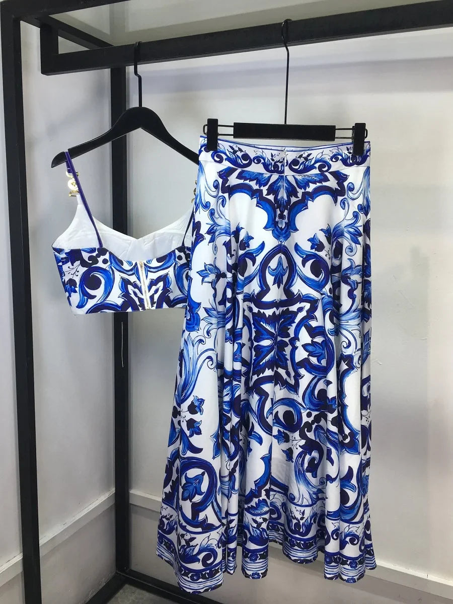 Ladies Fashion Shirt 3D Printing Corset Sexy Suspenders Womens Vest y2k Clothes New High Quality Plunge+Bustier 2 Pcs Set 1