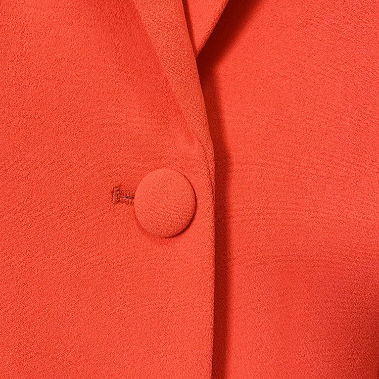 HIGH STREET Newest Spring Designer Career Fashion Suit Set Women's Single Button Slim Fit Blazer Flare Pants Suit Two Pcs