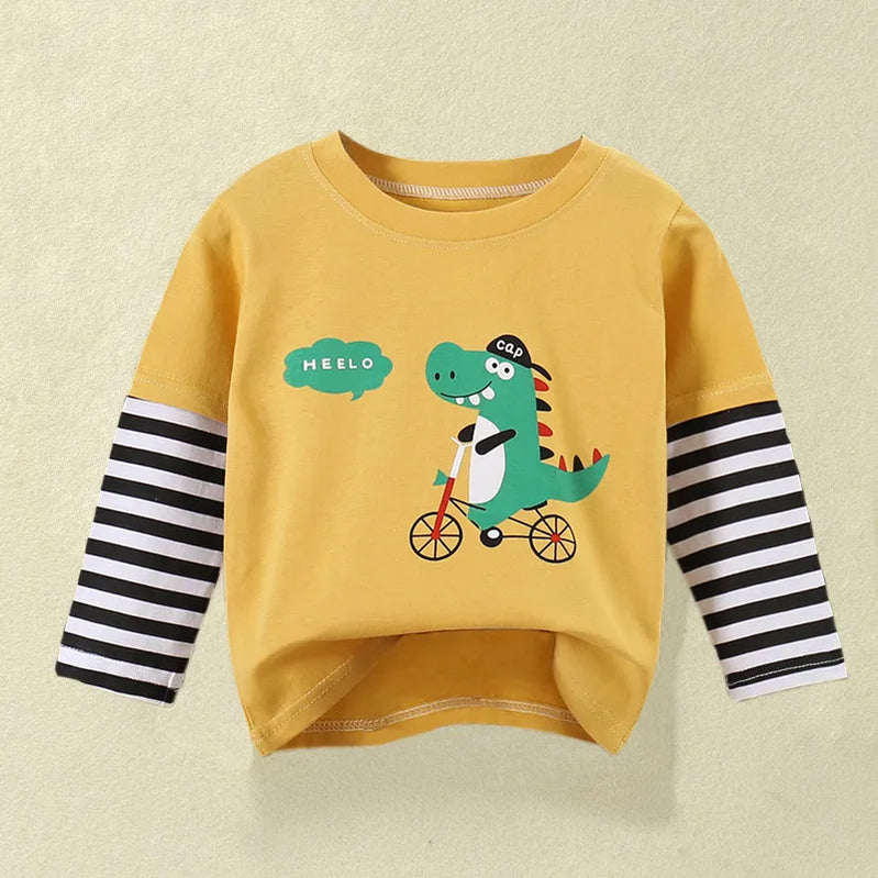 Children's Clothing Boys Girls T-Shirt kids clothes Cartoon Tops Long Sleeve Baby Clothing Autumn Winter Cotton Print Sweatshirt Style 13