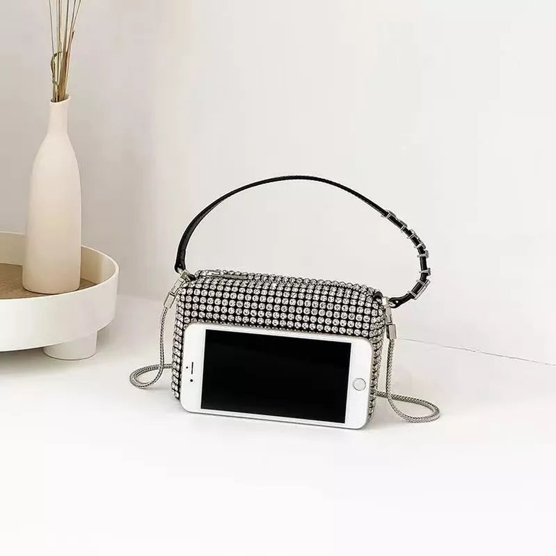 Hobo-bag Female Clutch Women Diamond Design Brand Luxury designer Shoulder Bags womens Handbag Leather PU Shiny Messenger Bag