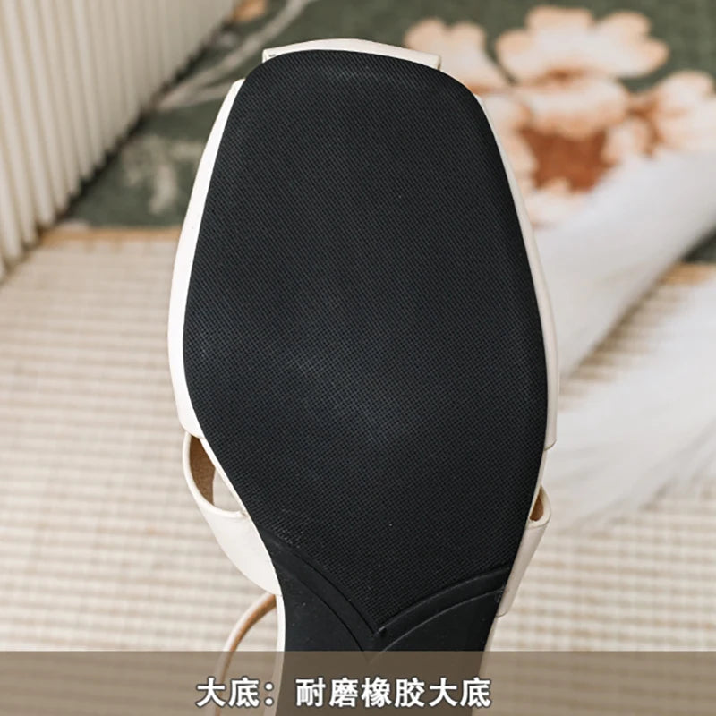 summer women's sandals roman style fashion design party and work wear ladies casual shoes High heel Large size 41-43