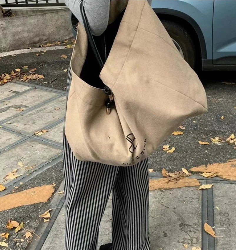 Summer Brand Designer Linen Solid Large Capacity Shoulder Tote Bag Letter Printed Casual Beach Bag For Women сумка женская