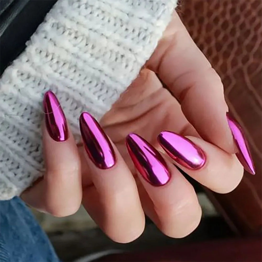 Unhas postiças simples vermelho vinho com cola, comprimento médio, amêndoa, unhas postiças, vestíveis, cabeça redonda, oval, cobertura total