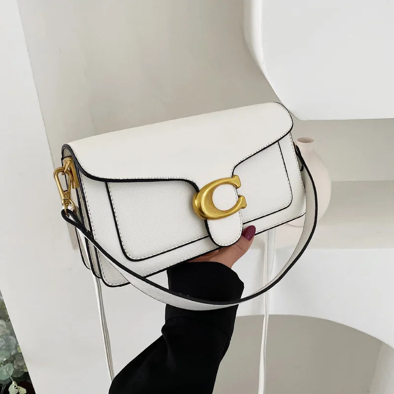 This year's new fashionable underarm shoulder bag with two shoulder straps and a diagonal small square bag