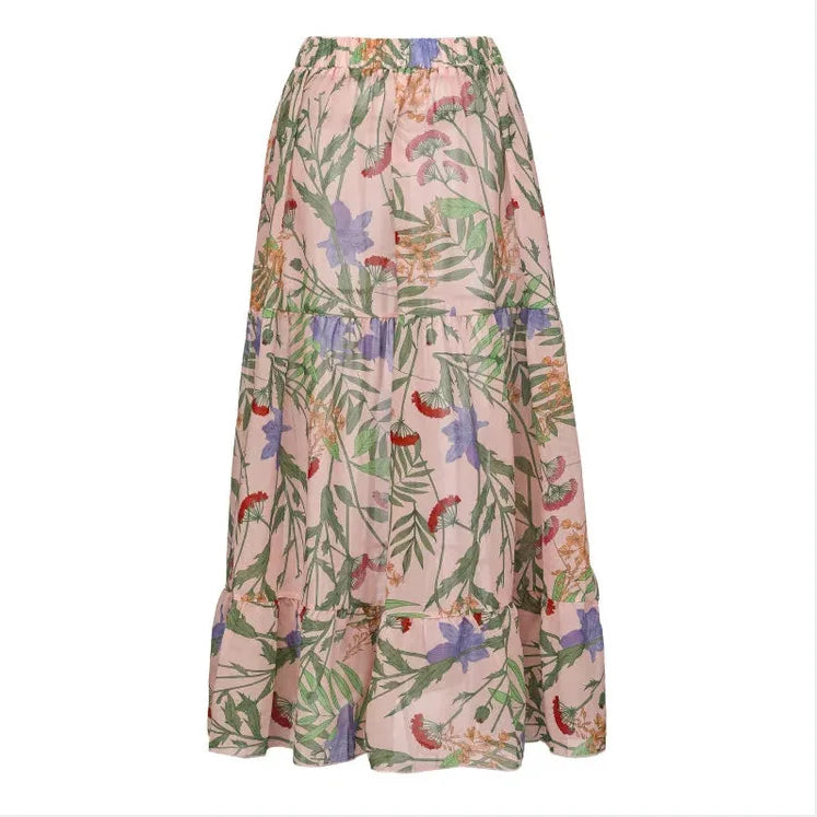 New Vintage Printed Double-sided Wear Swimming Bathing Suit Women Bandage Sexy One Piece Swimsuit Beachwear Swimwear Woman Pink dress