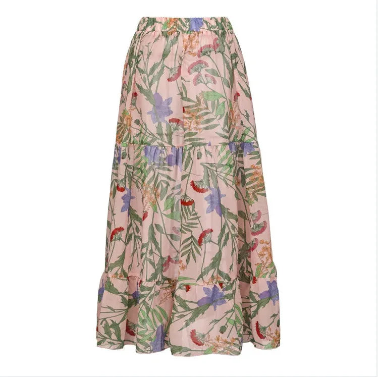 New Vintage Printed Double-sided Wear Swimming Bathing Suit Women Bandage Sexy One Piece Swimsuit Beachwear Swimwear Woman Pink dress