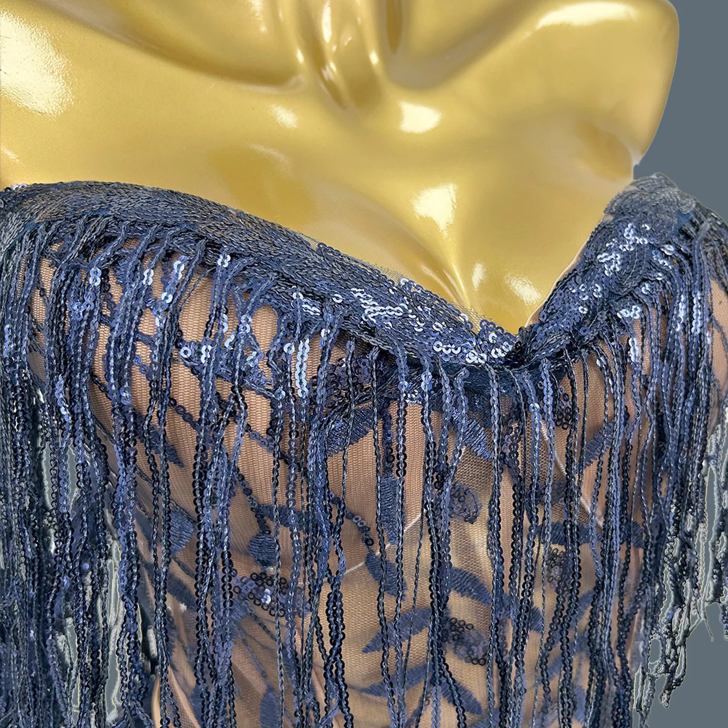 Women's Sparkly Dress Party Celebrity Sequins Maxi Dress for Young Lady Strapless Gowns Prom Singer Stage Club Show Wear Liushu