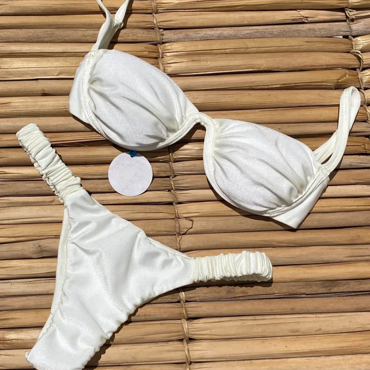 Push Up Bikini Sexy Women Swimsuit Female Swimwear Sexy Bikini Set Brazilian Biquini Swimming Suit Solid Shiny Beachwear DC347901