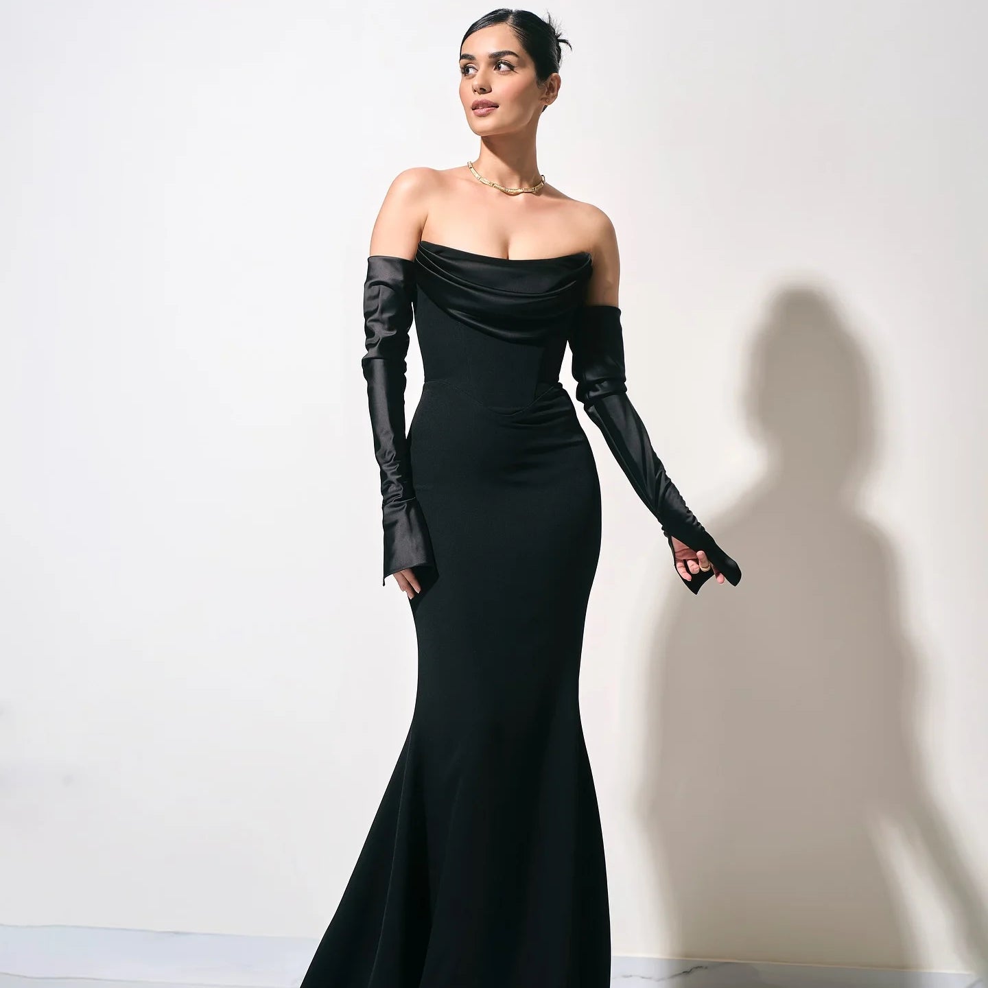 Sexy Off The Shoulder Long Sleeve Strapless Floor Length Dress Elegant Woman Wedding Party Vestido Celebrity Party