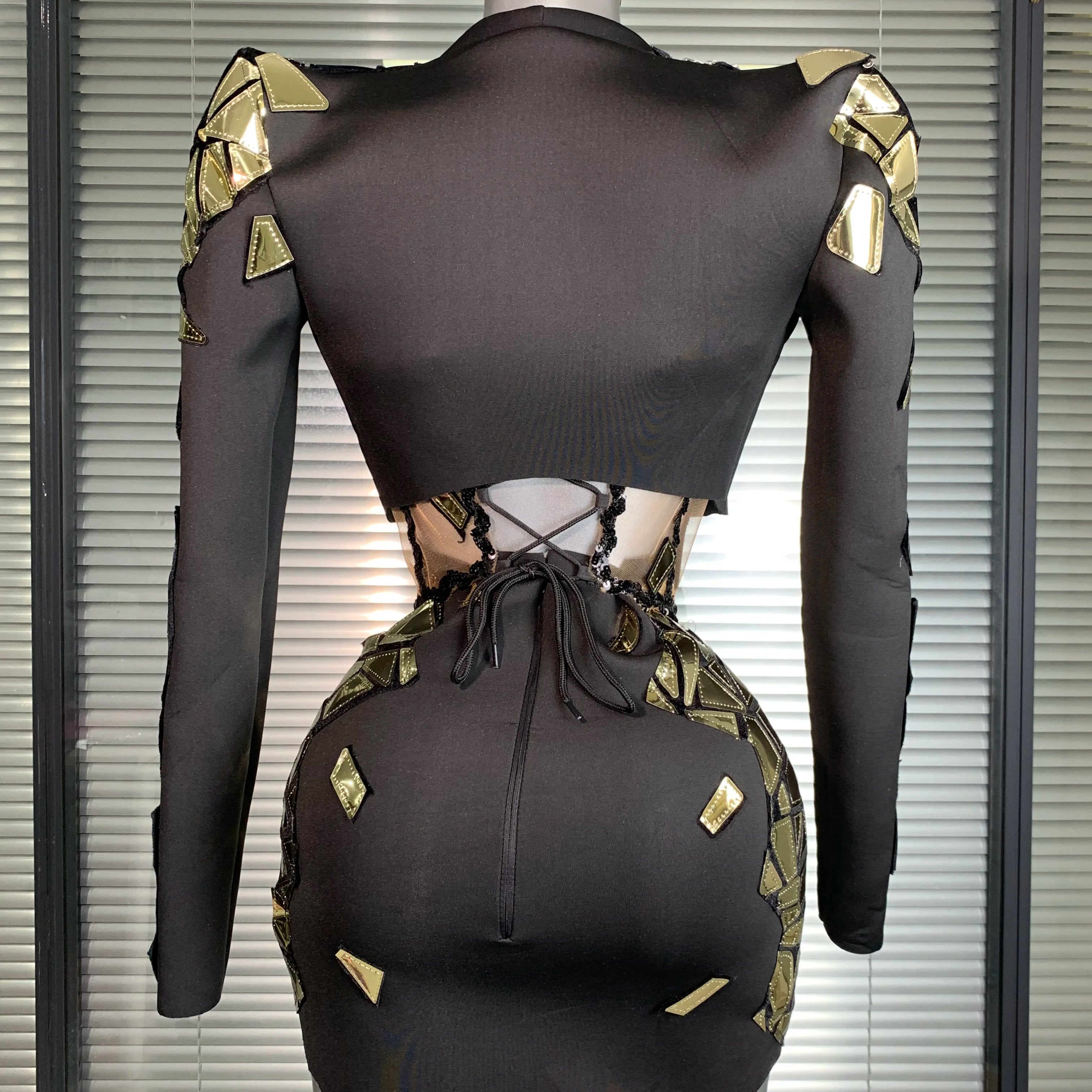 Women Sexy Two Pieces Set Women Sparkly Night Club Skirt Suits Coat Singer Dancer Stretchy Stage Performance Costume