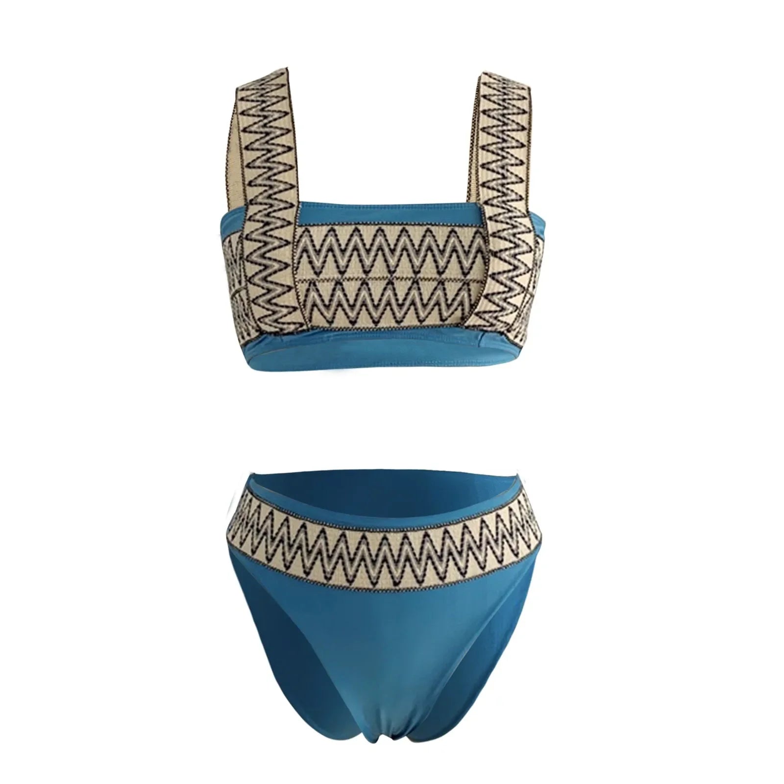 Bikini Women Two Piece Ripple Print Swimsuit Sexy Sling Bikini Swimwear Summer Hawaiian Bathing Suit Trajes De Bano Mujer