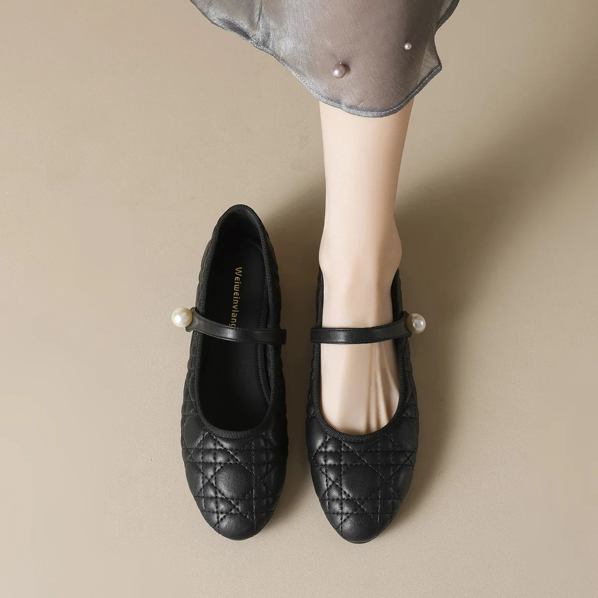 spring women's outdoor shoes Round toe design Black Mary Jane shoes Ladies casual flat shoes Work shoes Boat shoes 41-43