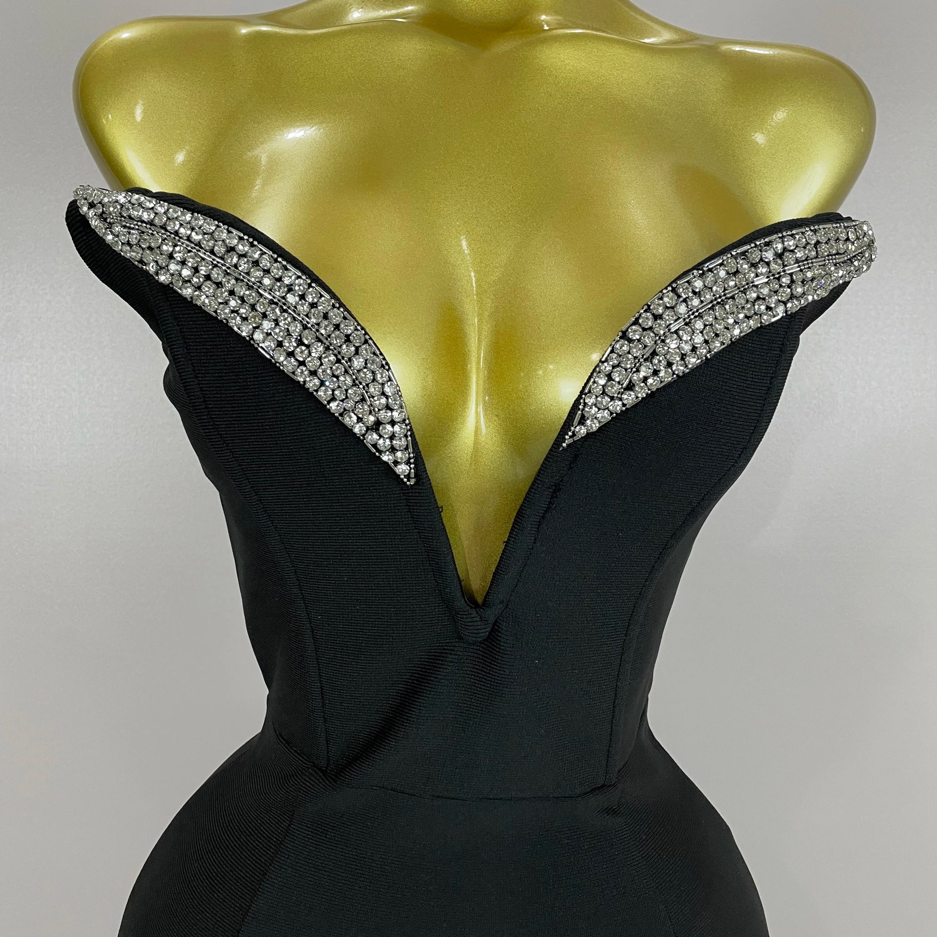 Vestido longo feminino sexy sem alças, brilhante, com strass, colado ao corpo, moda para festa noturna, luxuoso, aniversário, 2025