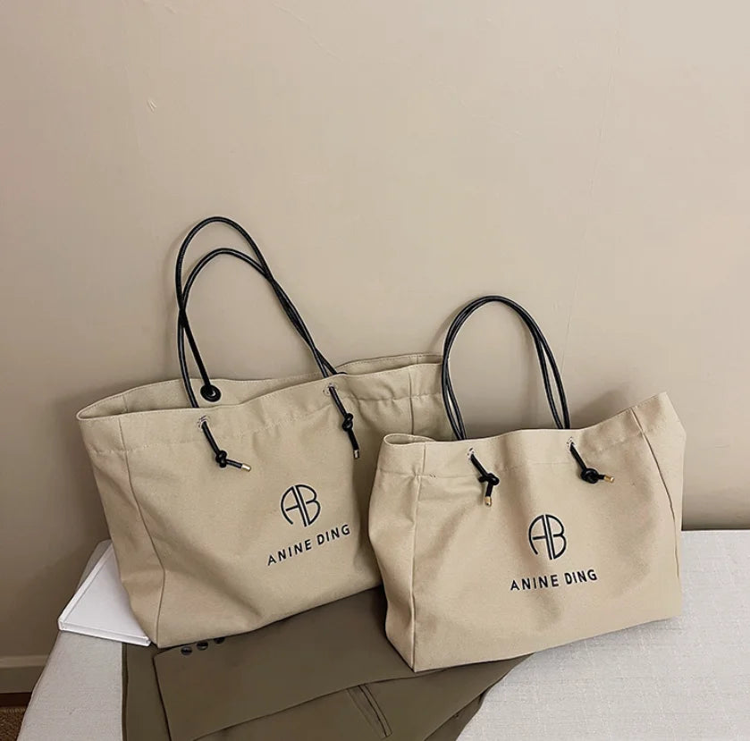 Summer Brand Designer Linen Solid Large Capacity Shoulder Tote Bag Letter Printed Casual Beach Bag For Women сумка женская Khaki