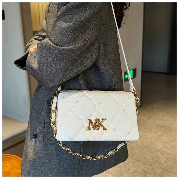 2025 Spring Diamond Chain Bag - Small Crossbody/Underarm Purse, Vintage & Chic Design, Lightweight Women's Fashion Accessory