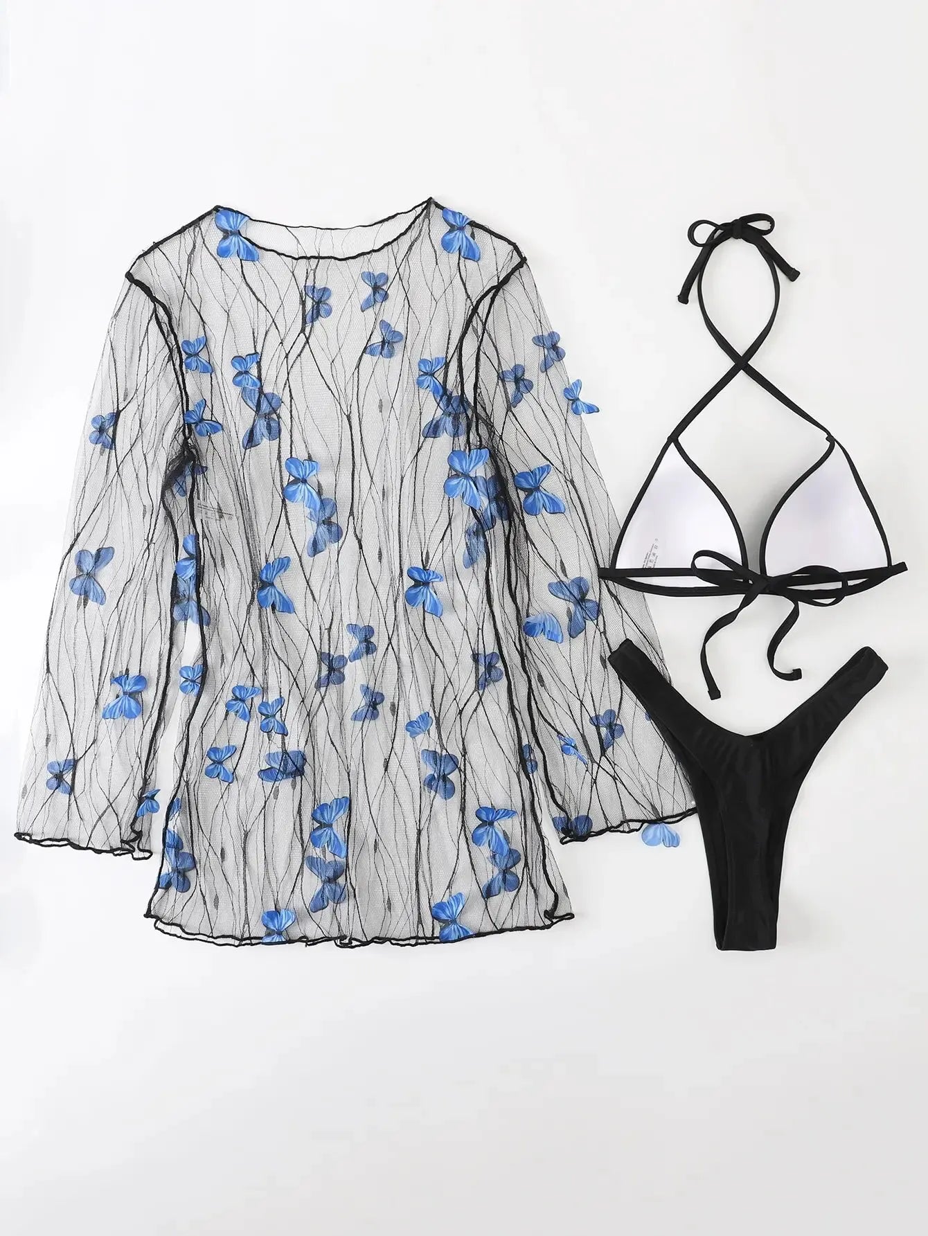 Woman Bikini Set Sexy Push Up Swimming Suit With Cover-Up 3 Pieces Ladies Beach Wear Brazilian Micro High Cut Bikinis 2024 Mujer