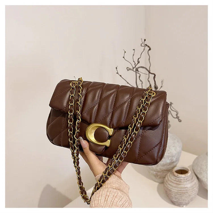 Advanced Chain Diamond Grid Bag, High-quality Women's Small Bag, Small Fragrant Style Crossbody Bag, New Bag, Shoulder Bag