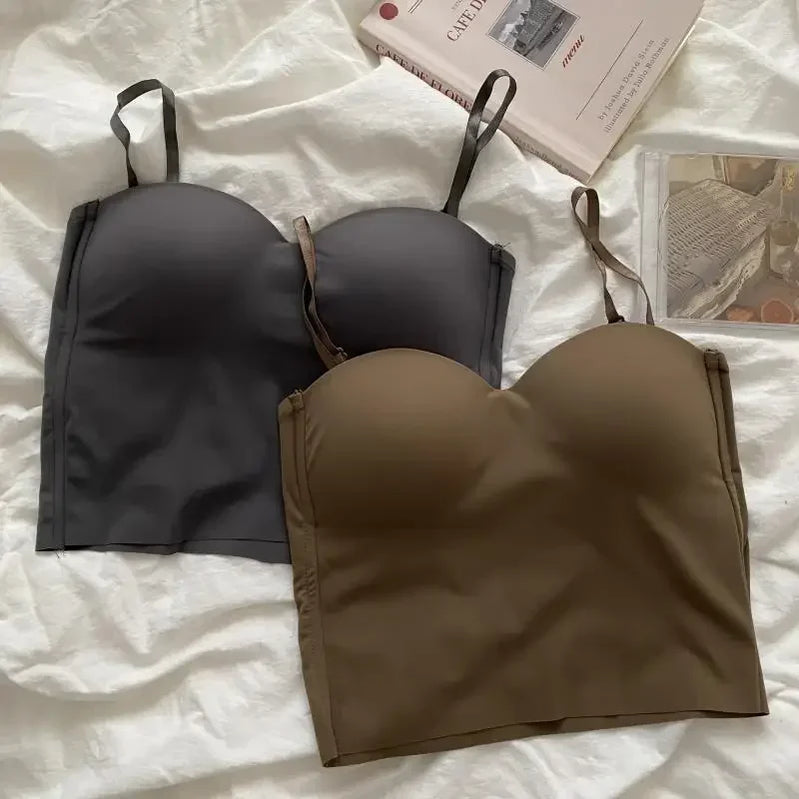 Camisole for Women Fitness Crop Tops Mujer Ropa Summer Elegant Sexy Casual Топ Женский Aesthetic Solid Ice Silk Corset Underwear