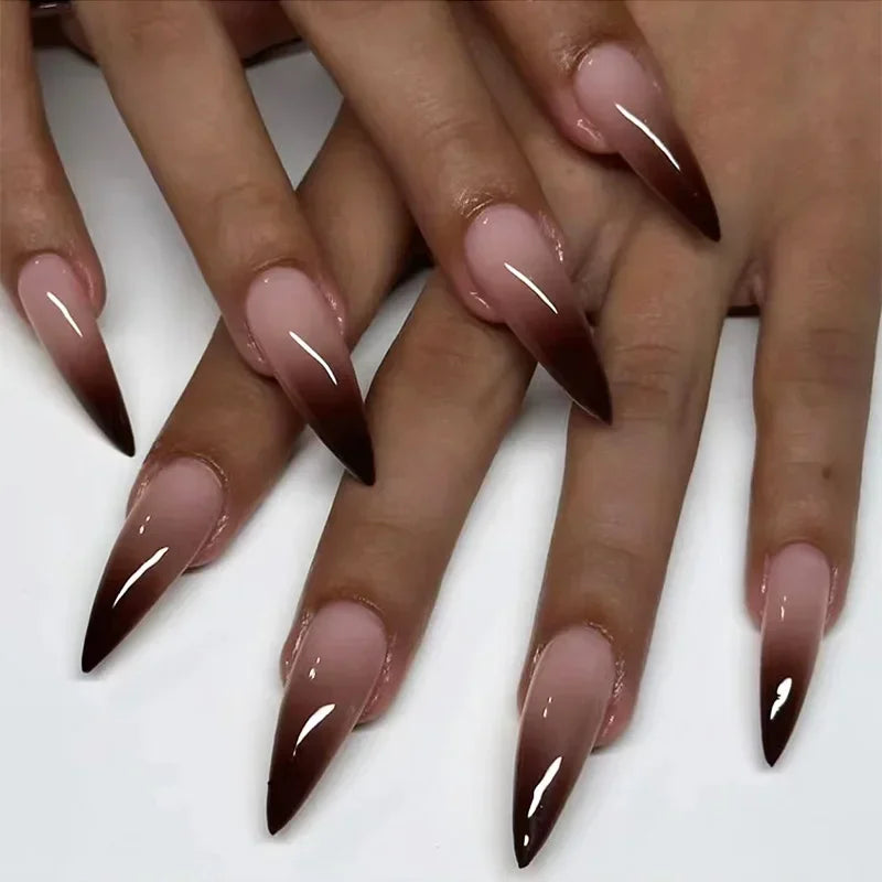 24pcs Leopard Print Almond Fake Press on Nails with Mini Flower Acrylic Fake Nails Retro Sweet Cool Design Press Ons French Nail