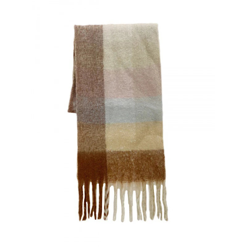 Classic Plaid Scarf Women Autumn Winter Soft Warm Scarf Luxury Long Simple Scarf Thickened Soft Shawl Fashion Accessories PC no tag