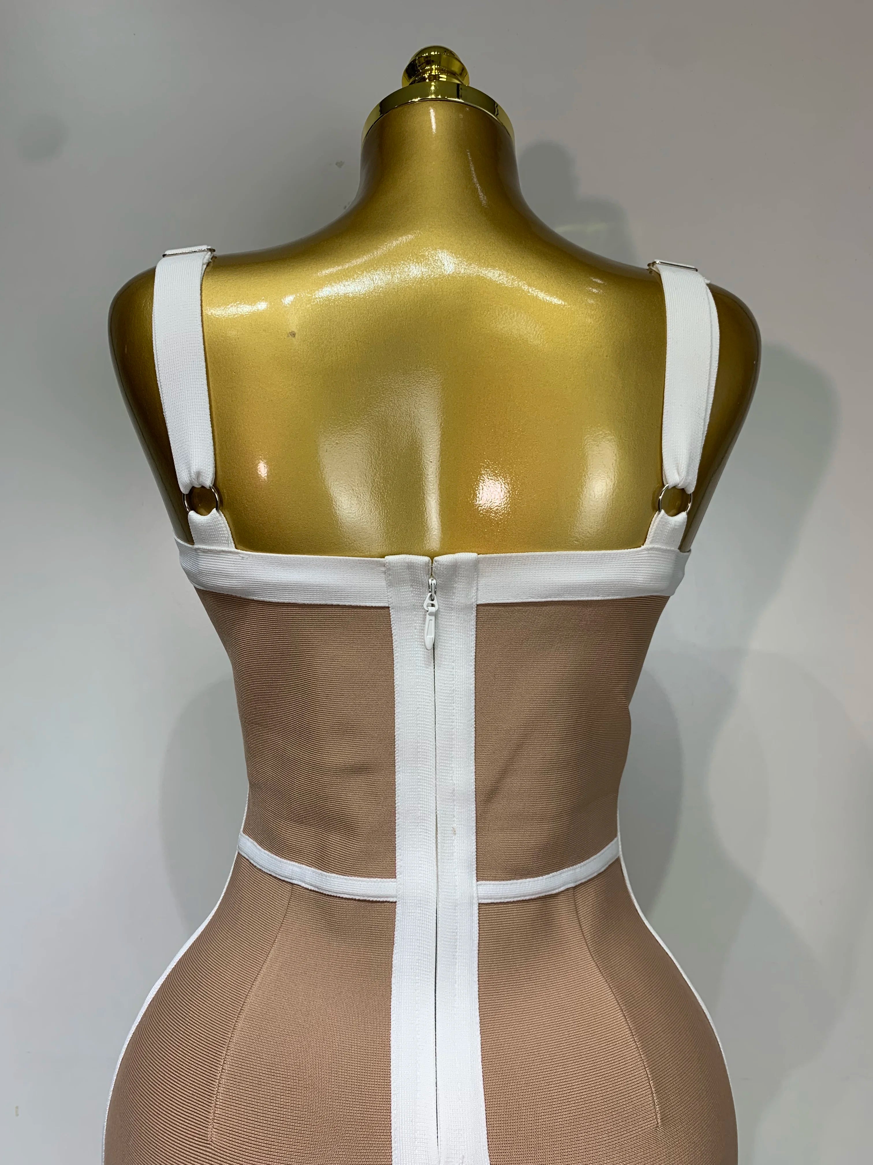 Women Sexy V Neck Striped Midi Bandage Bodycon Dress 2025 Celebrity Elegant Evening Club Party Luxury Birthday Outfit