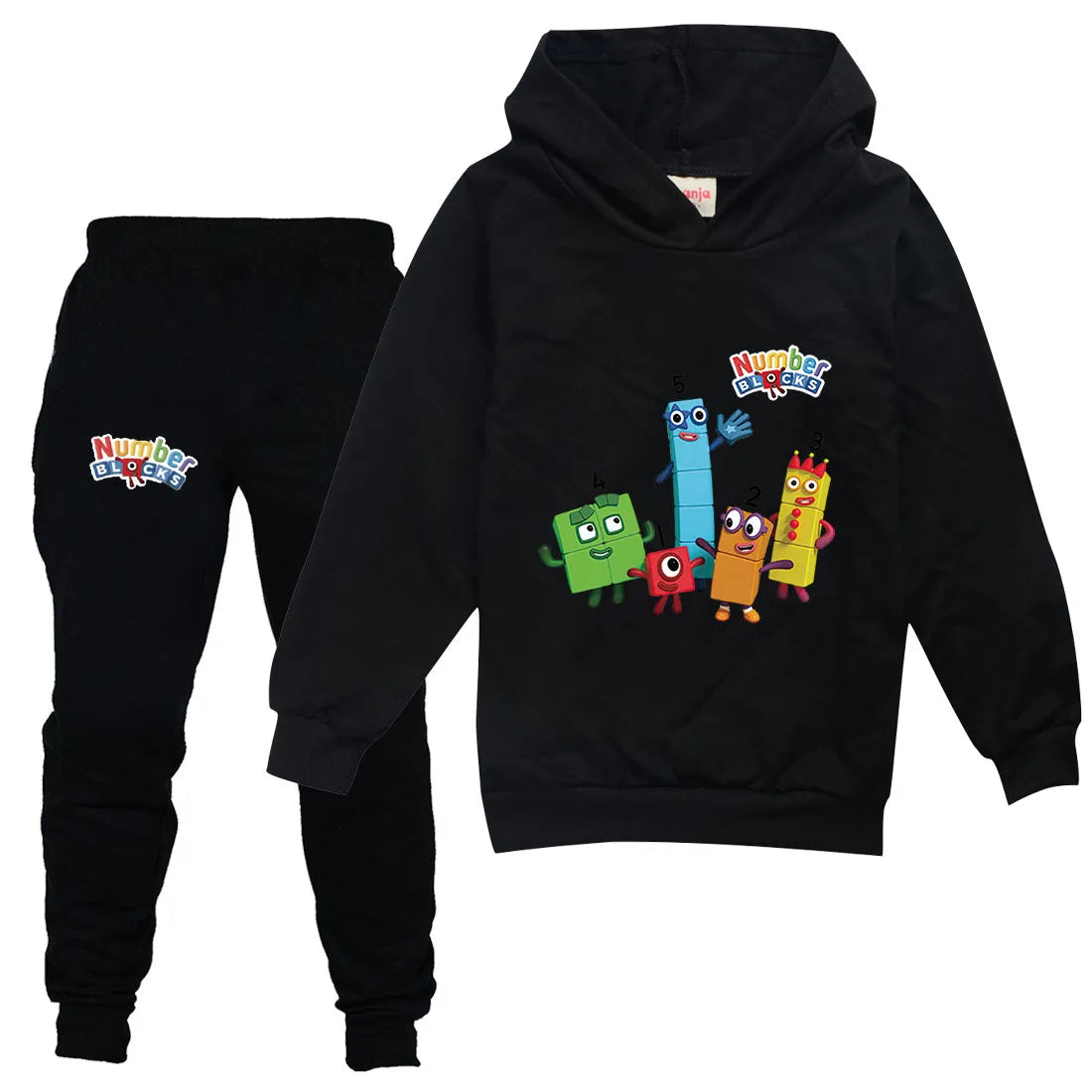 Number Blocks Clothes Kids Pullover Hoodies Navy Pants 2pcs Sets Boys Cartoon Sportsuit Toddler Girls Outfits Children's Clothing