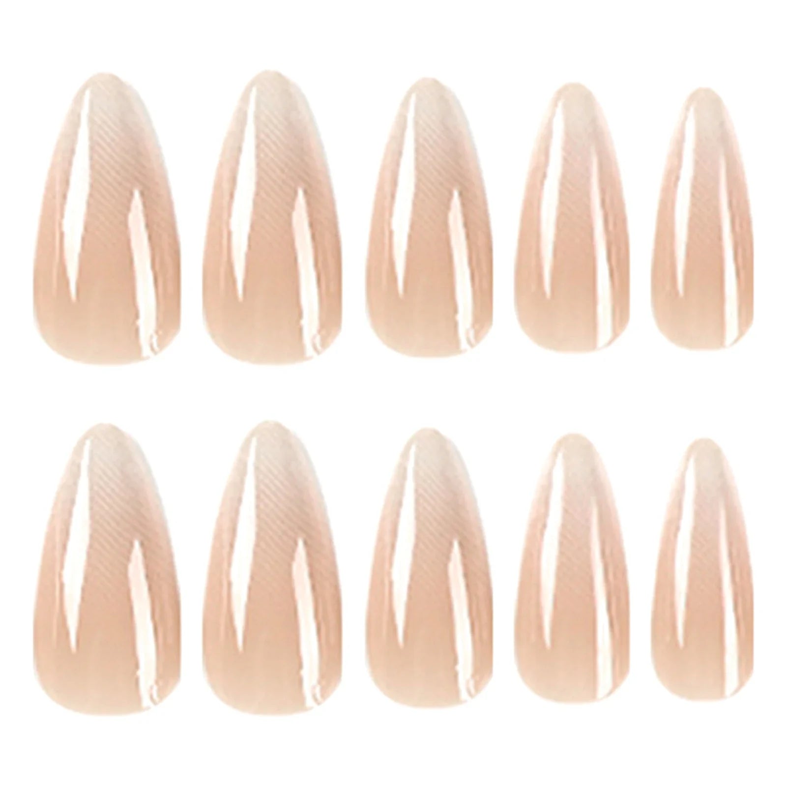 Minimalist Nude Color Fake Nails 24Pcs Almond Press On Nail Gentle Women Wearable False Nails Art DIY Charm Manicure faux ongles