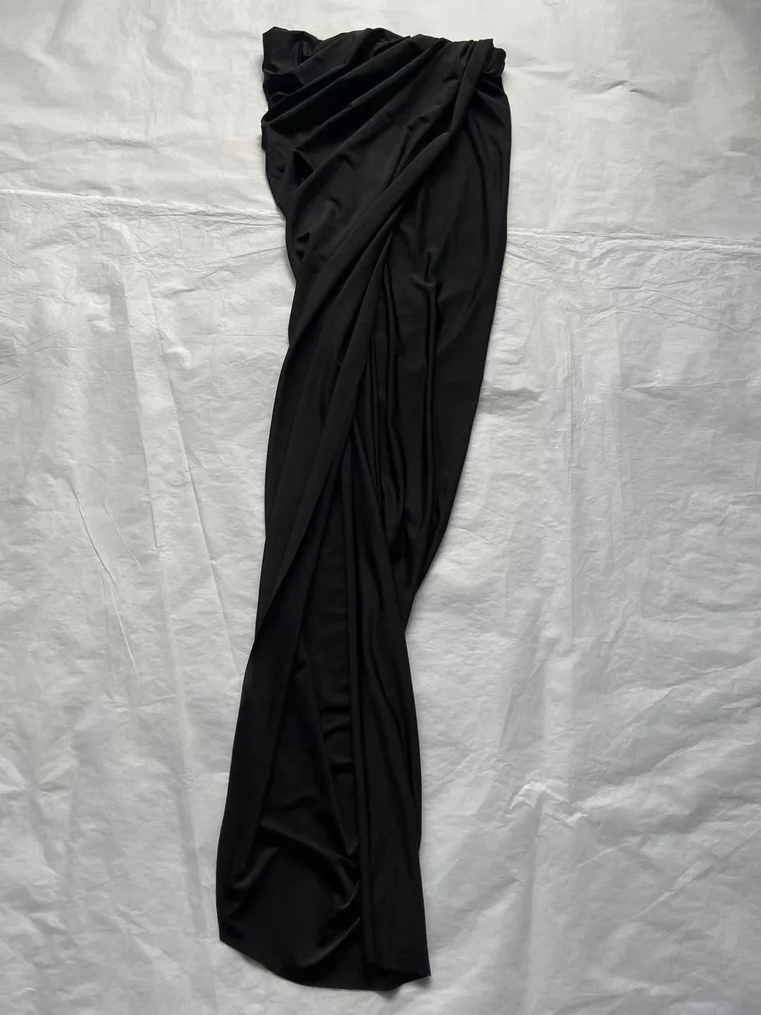 2024SS Summer Luxury New Women High Quality Slit Chic Casual Midi Skirt for Ladies 2 Color Gdnz 3.13 black