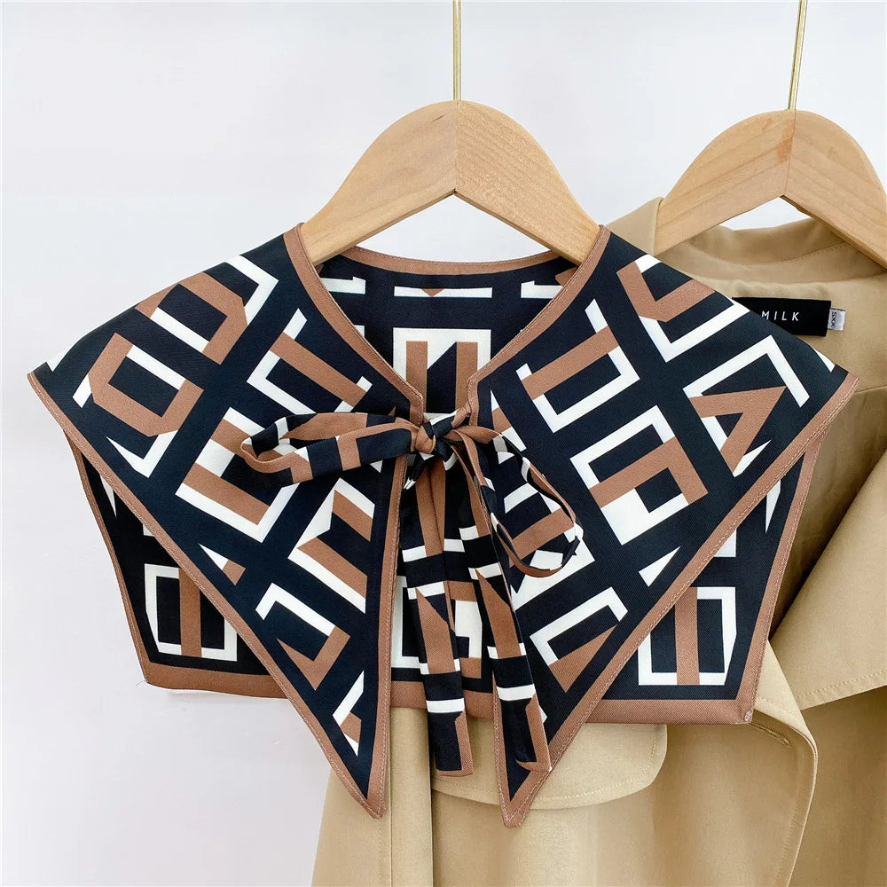 Capes New Style Shoulder Scarf Shawl Women False Collar Air Conditioning Room Shawl Decoration With Knotted Scarf Cloak 12 One Size
