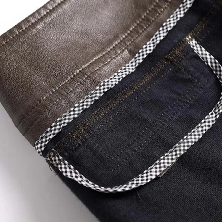 ZUZK High Quality Women PU Leather Wed Leg Pants Autumn Winter Fashion Warm Long Leather Pants Elegant LeatherTrousers