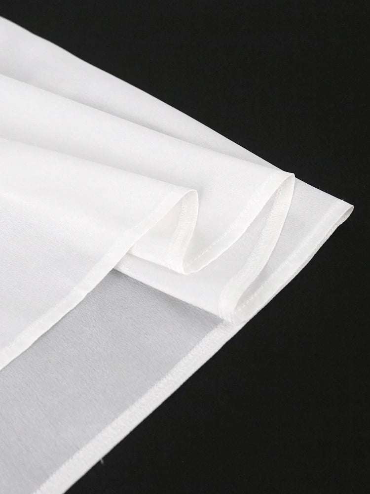 Plus Size 4XL Loose Dresses for Women White O Neck Mesh Tierred Robes Flare Sleeve Mini Gowns Party Event Occasion Outfits Fall