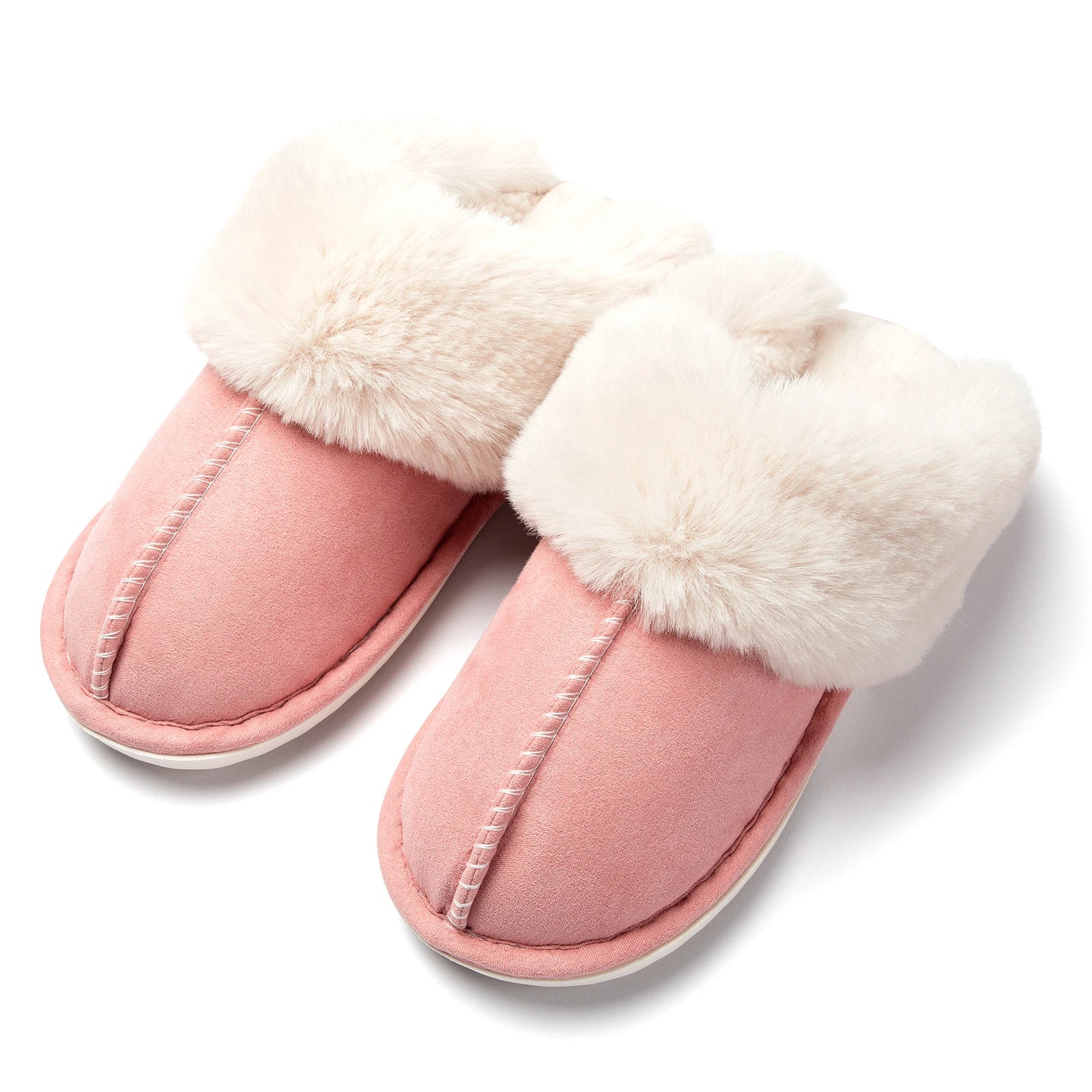 Winter Slippers Women Indoor Outdoor Wear Soft Thick PVC Non-slip waterproofWarm Cute Design Fashion Versatile Pink