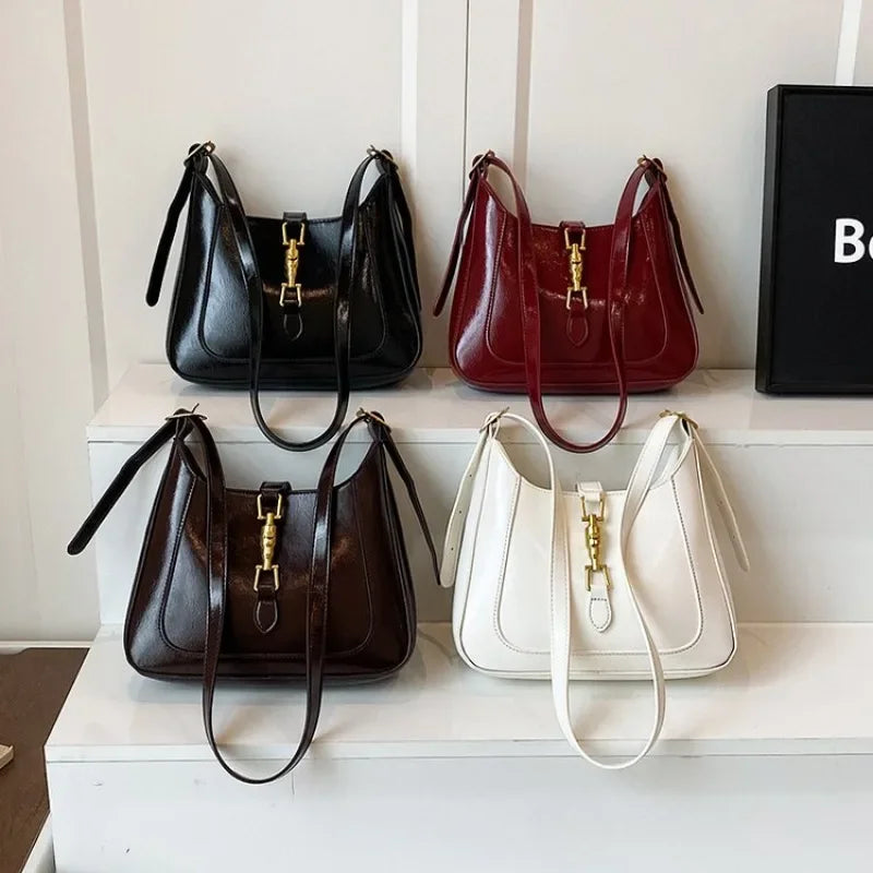 Women's Luxury Leather Fashion Classic Tote Bag Elegant Designer Shoulder Crossbody Handbag For Modern Dressing