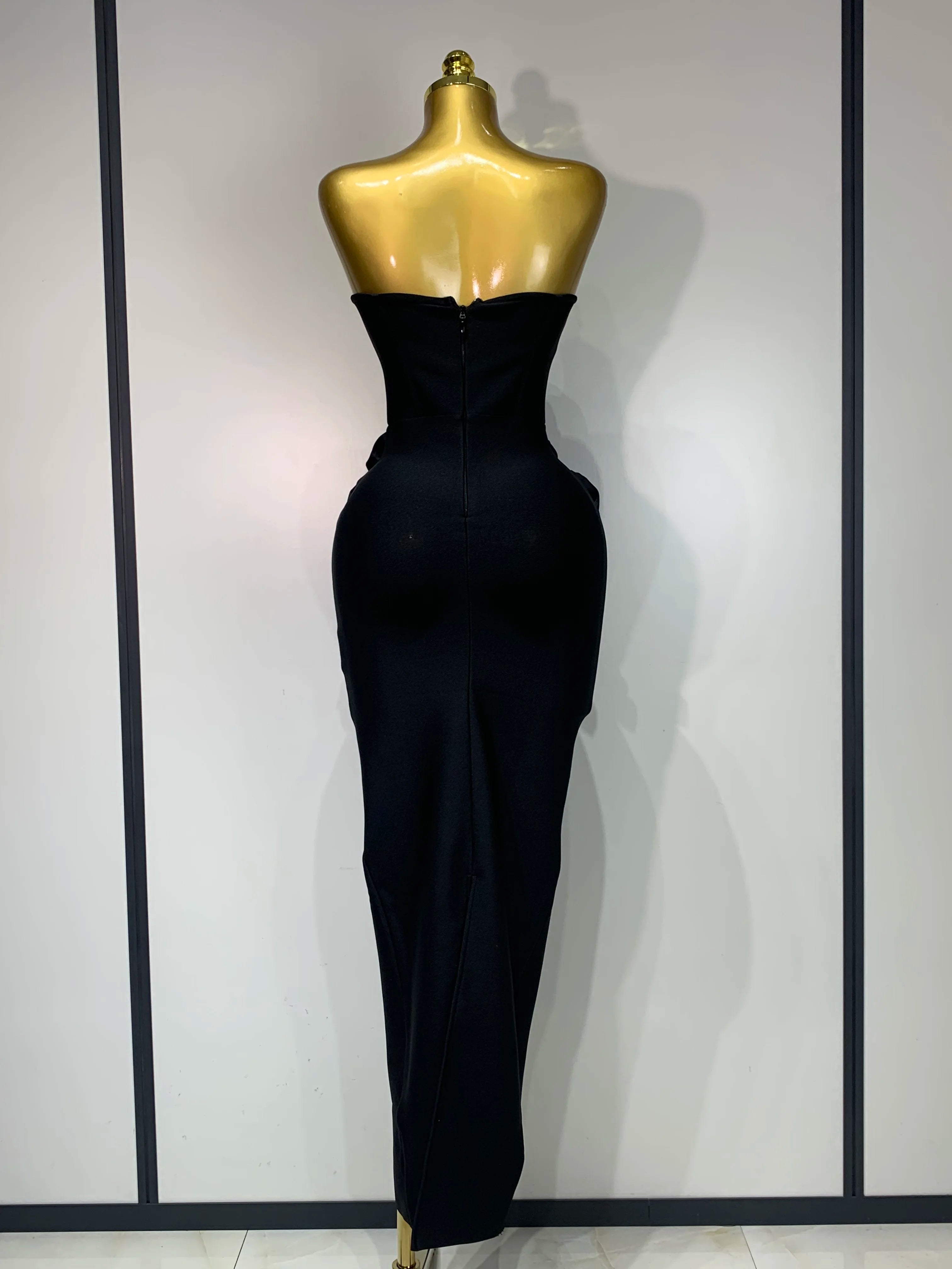 Women Sexy Strapless Florals Strapless Bodycon Bandage Dress Celebrity Elegant Festival Celebrate Evening Party Birthday Dresses