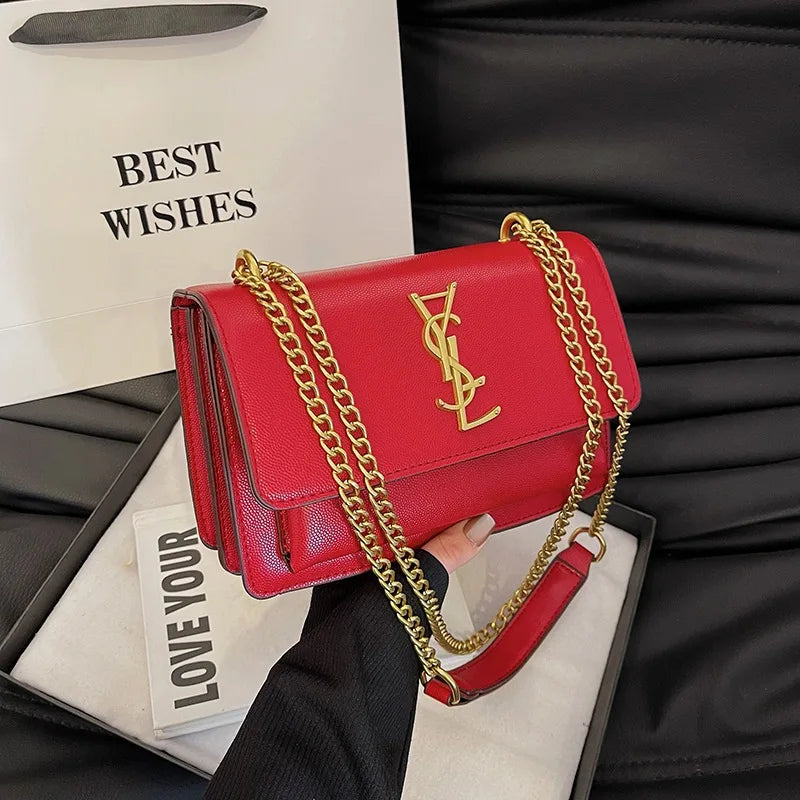 New Arrival Women's Luxury Chain Shoulder Bag High-End Texture Single Shoulder Crossbody Bag Versatile Armpit Purse for Ladies