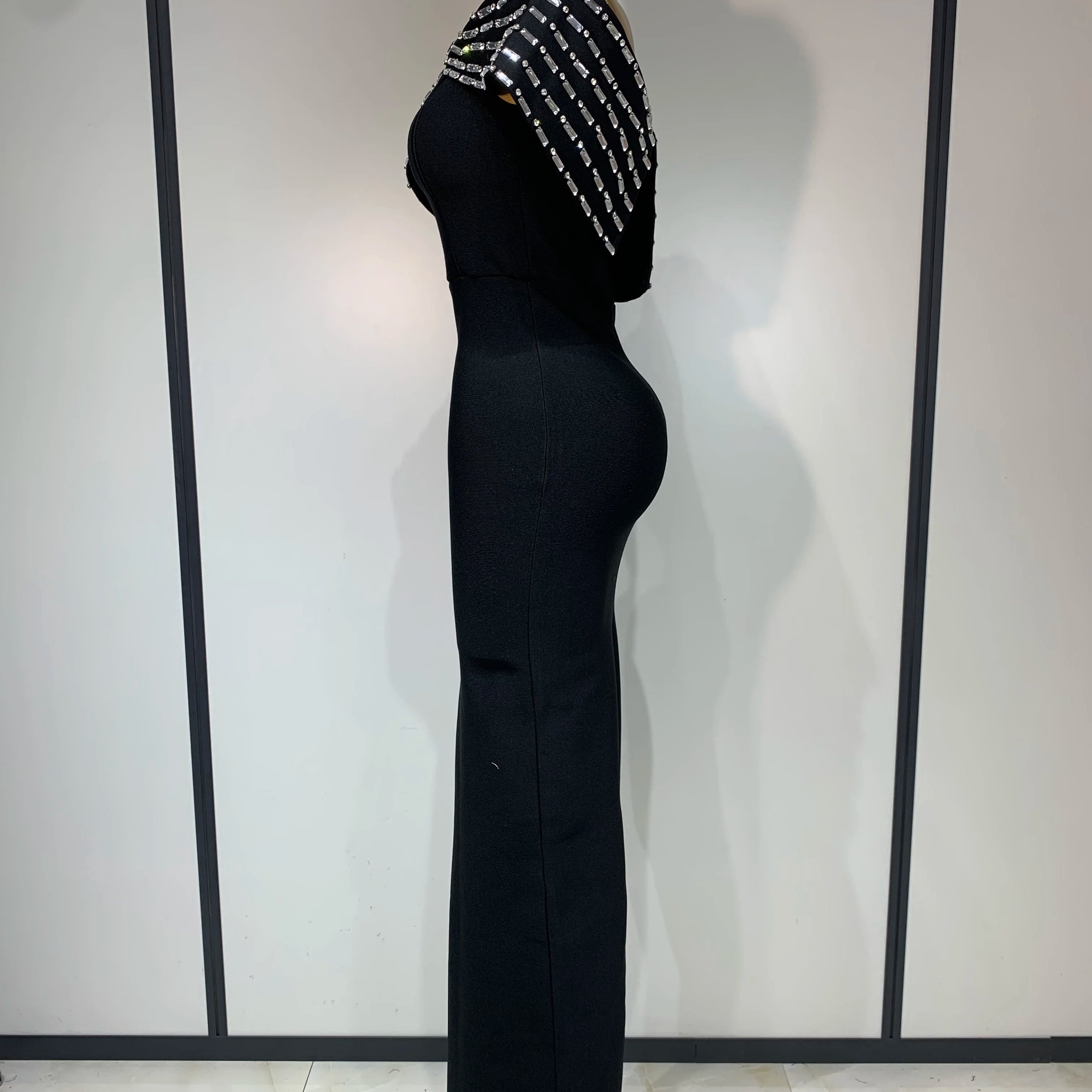 Fashion Sexy Strapless 2025 Black Off-shoulder Bodycon Bandade Dress Celebrity Cocktail Party  Luxury Birthday Wedding Dresses