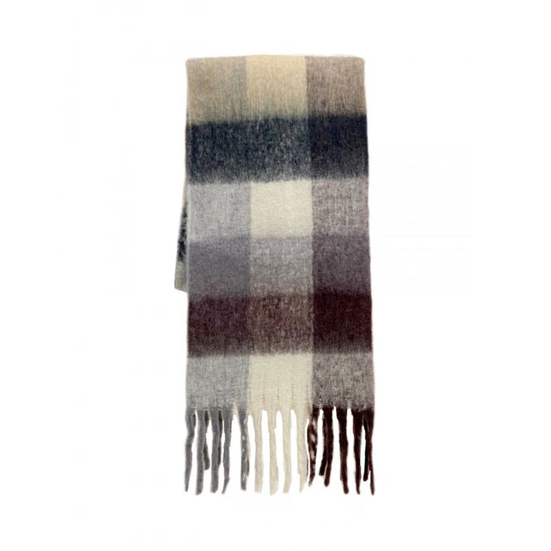 Classic Plaid Scarf Women Autumn Winter Soft Warm Scarf Luxury Long Simple Scarf Thickened Soft Shawl Fashion Accessories BW no tag