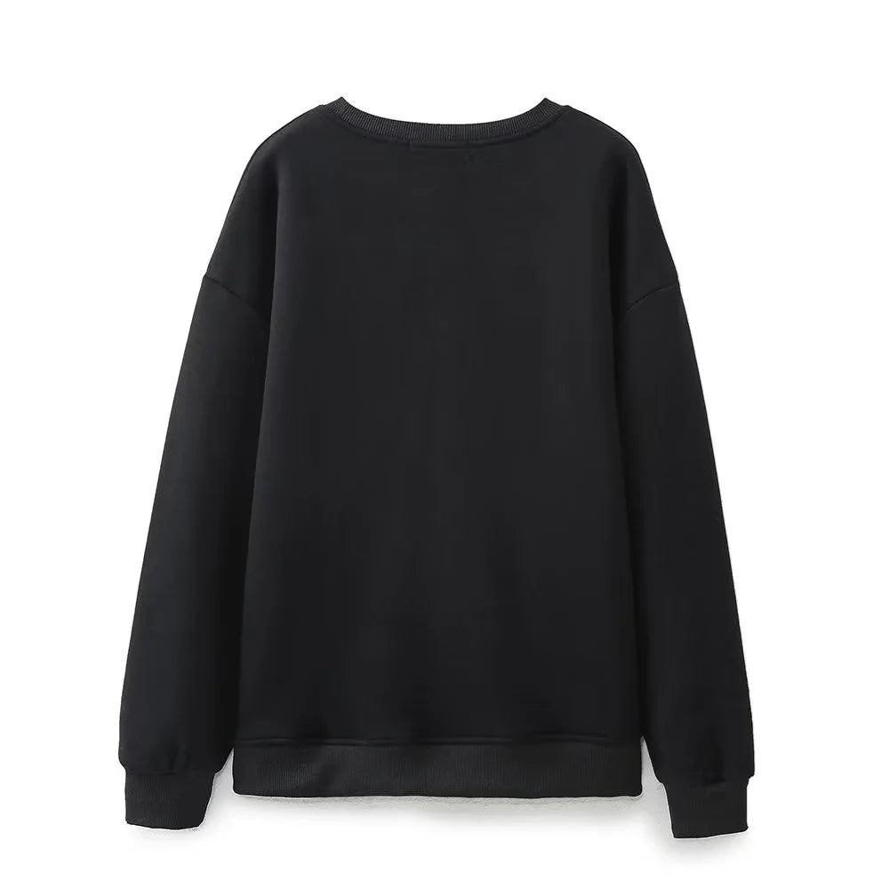 Autumn/Winter Women's New Fashion Casual Embroidery Girls' Pattern Sweater