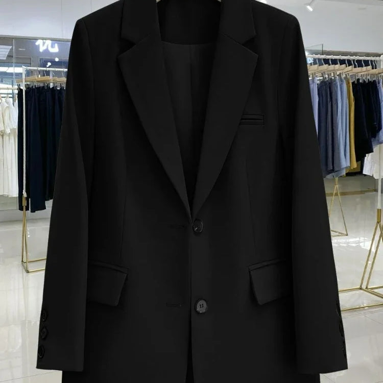Women Jackets Pink Small Suit Women's Coat Casual Small Loose Korean Version Small Suit Women's Design Sense Blazer Women Black