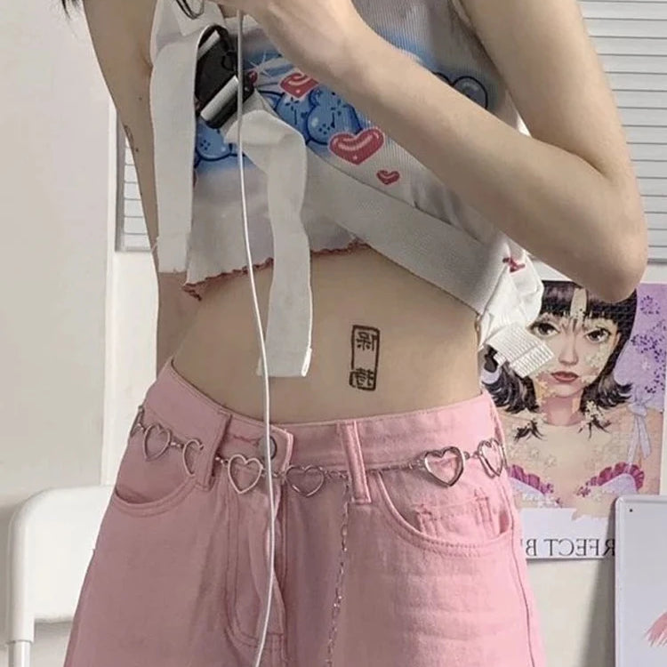 Y2K Baggy Pink Jeans Women Kawaii Korean Fashion Oversize Low Rise Wide Leg Denim Pants Streetwear Loose Trousers Alt